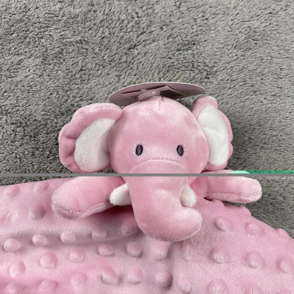 The Children's Place Pink Elephant Security Blanket Baby Lovey Minky Dots NWT